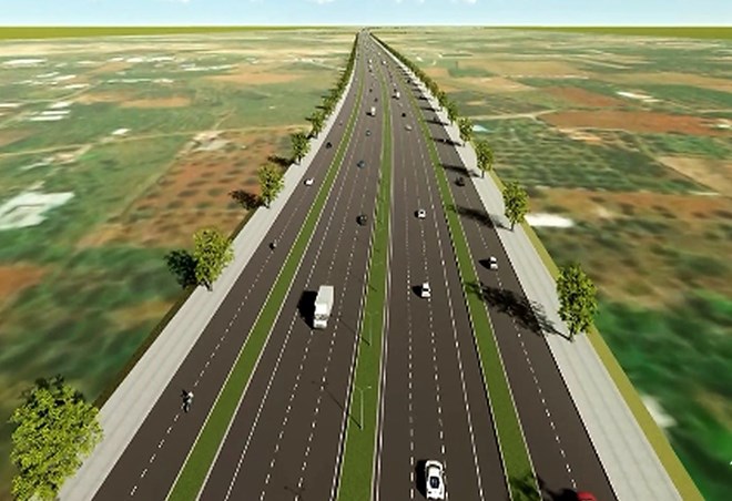Phối cảnh cao tốc Hồ Tràm - sân bay Long Thành. Ảnh: Sở Xây dựng TPHCM