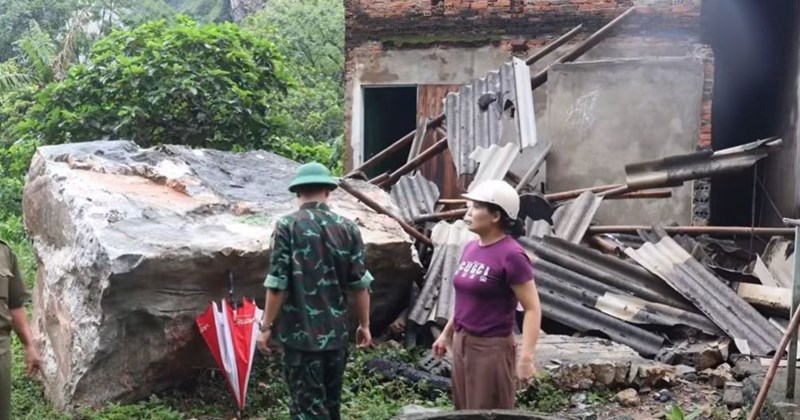 Thanh Hóa: Sạt lở đất, 3 mẹ con thoát chết trong gang tấc