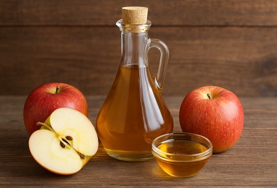 The truth about apple cider vinegar reducing fatty liver. Photo AI