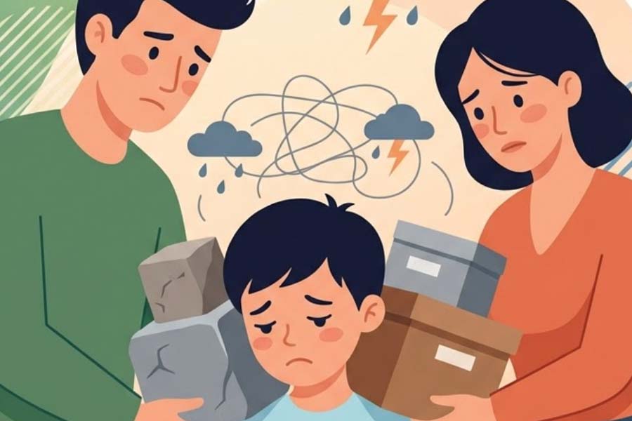 Children's mental health can be affected by parents' mistakes. Graphics: Thien Nhan