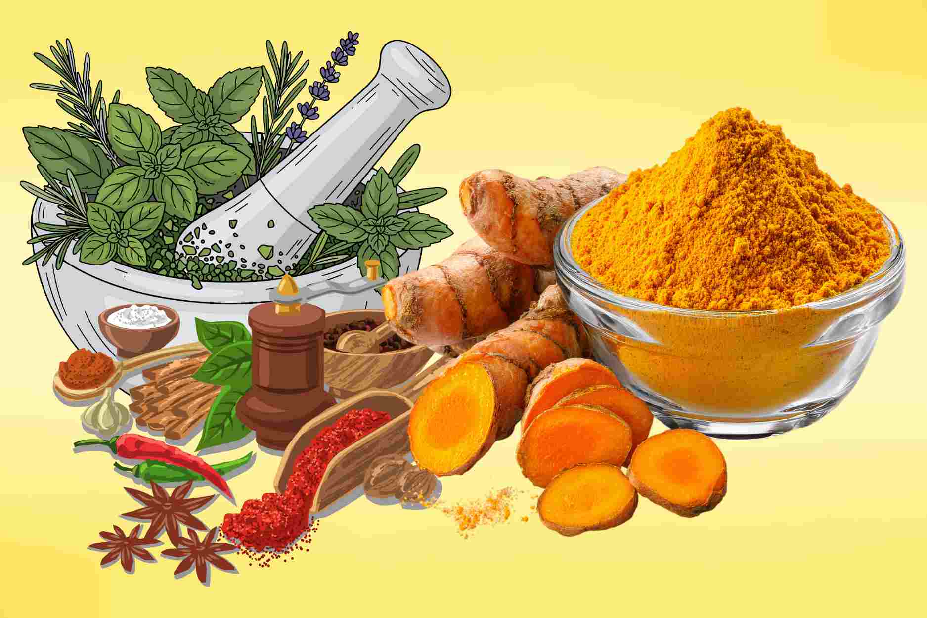5 types of herbs and spices to help enhance turmeric absorption