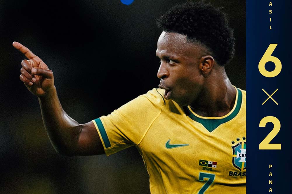 The Brazilian team showed superior strength when defeating Panama with a score of 6-2 in a friendly match before the 2026 World Cup. Photo: Brazilian Football Federation