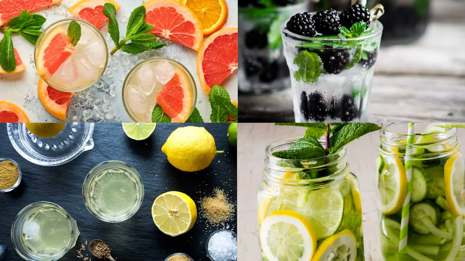 Some easy-to-make liver detoxifying water formulas at home. Graphics: Hoai Luan