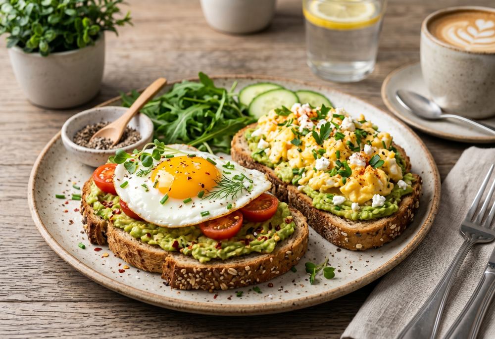 Eat a healthy breakfast with bread and butter. Photo: Minh Trang.