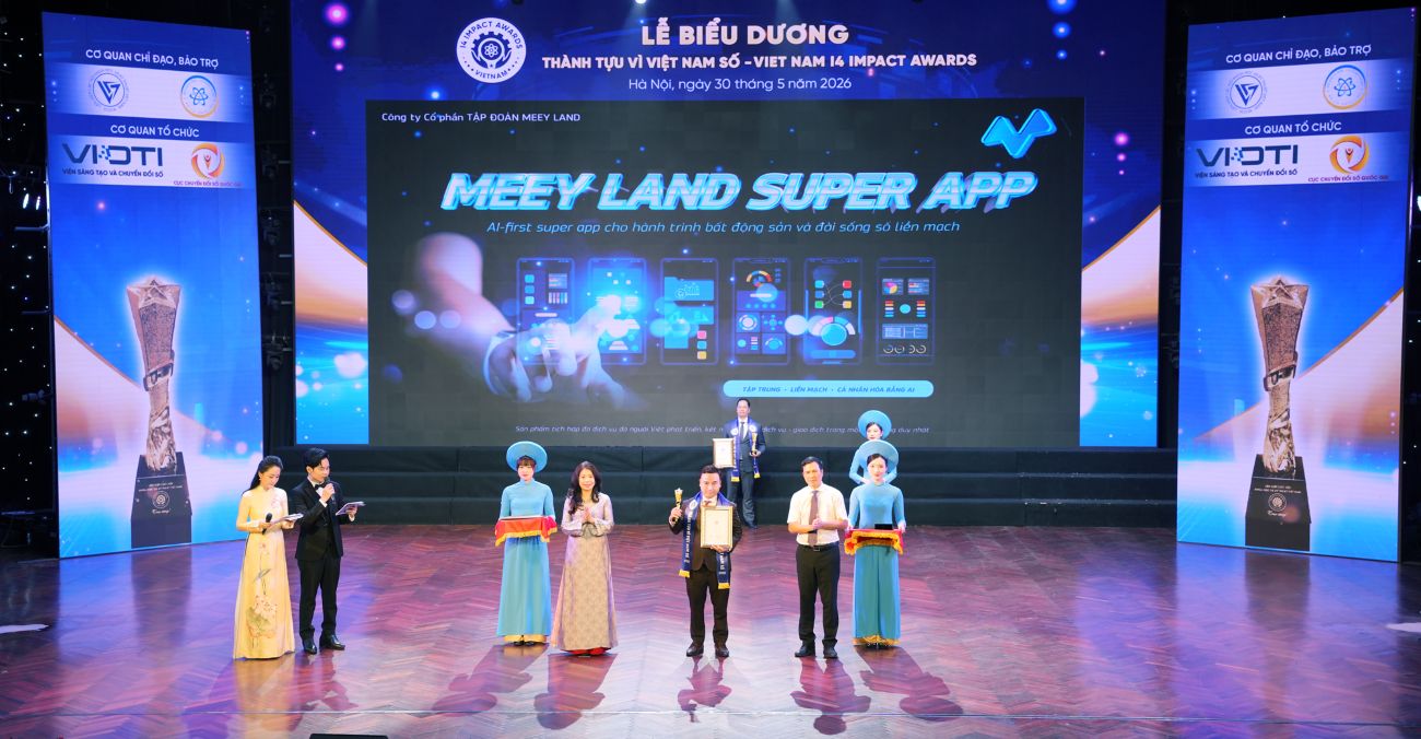 Meey Land Super App named in the Best Digital Services category - I4 Digital Service Innovation Award. Photo: Meey Group