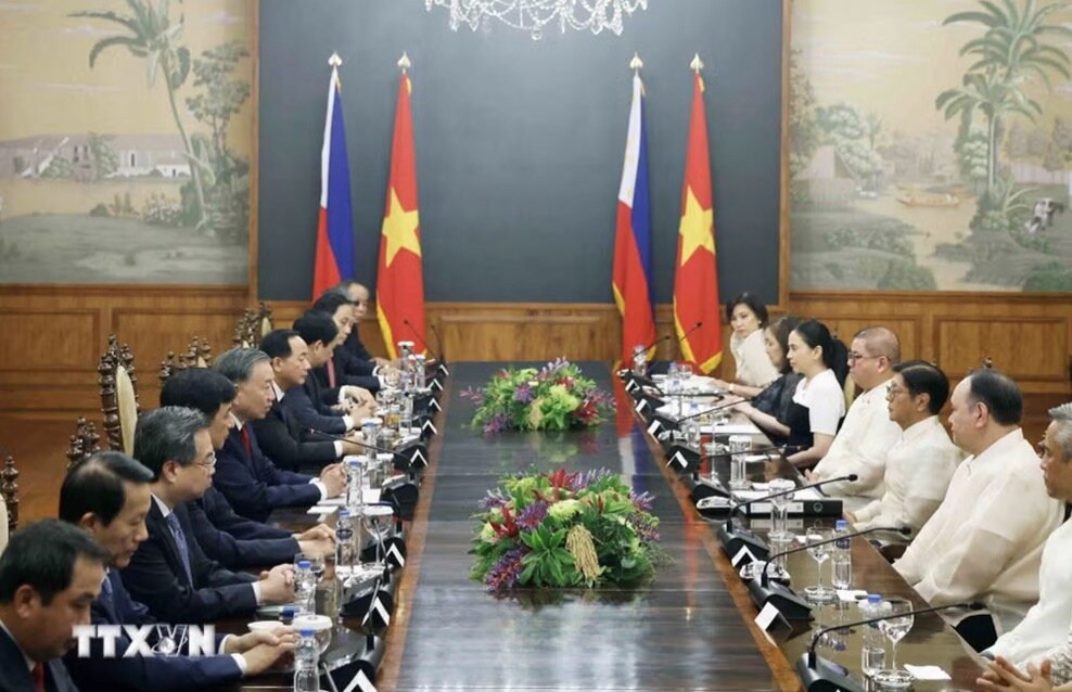 General Secretary and President To Lam held talks with Philippine President Ferdinand Romualdez Marcos Jr. Photo: TTXVN