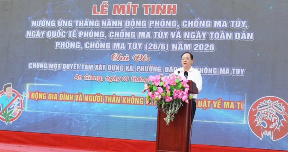 Ông Nguyễn Thanh Phong, Phó Chủ tịch Thường trực UBND tỉnh An Giang phát biểu. Ảnh: Bình An