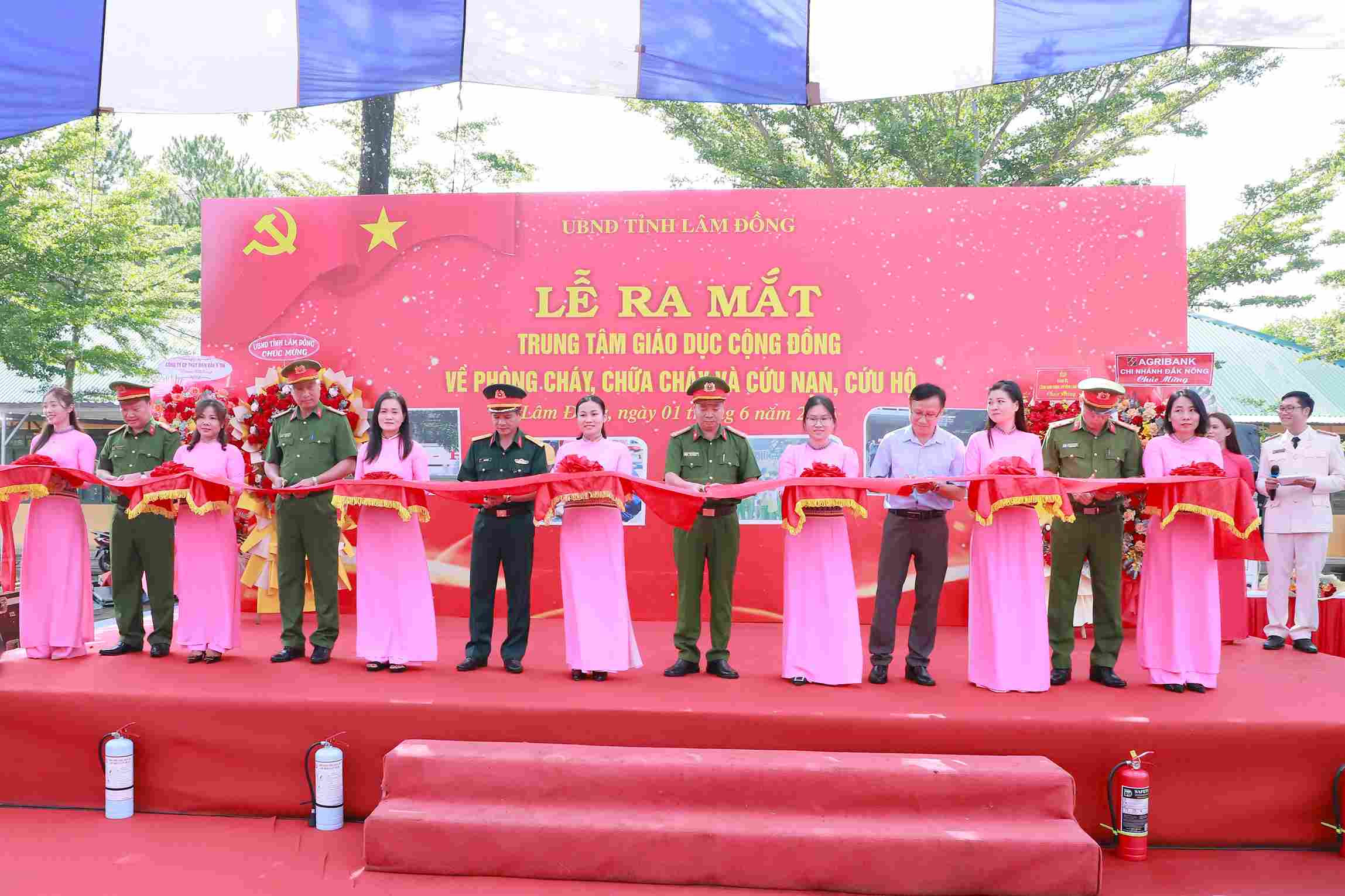 Công an tỉnh Lâm Đồng ra mắt Trung tâm Giáo dục cộng đồng về PCCC và CNCH tại phường Đông Gia Nghĩa. Ảnh: Phúc Khánh
