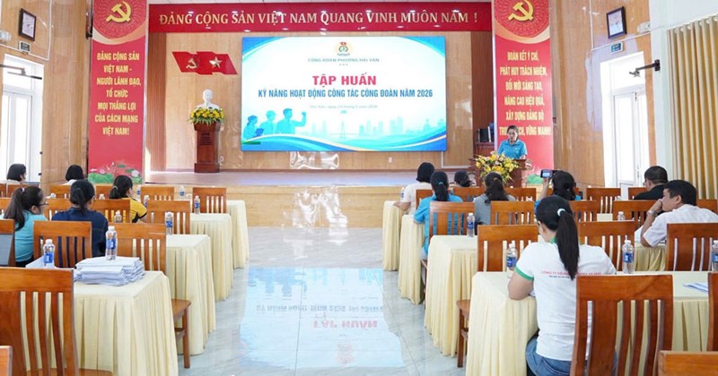 Đà Nẵng: Công đoàn phường Hải Vân tập huấn cho cán bộ công đoàn cơ sở