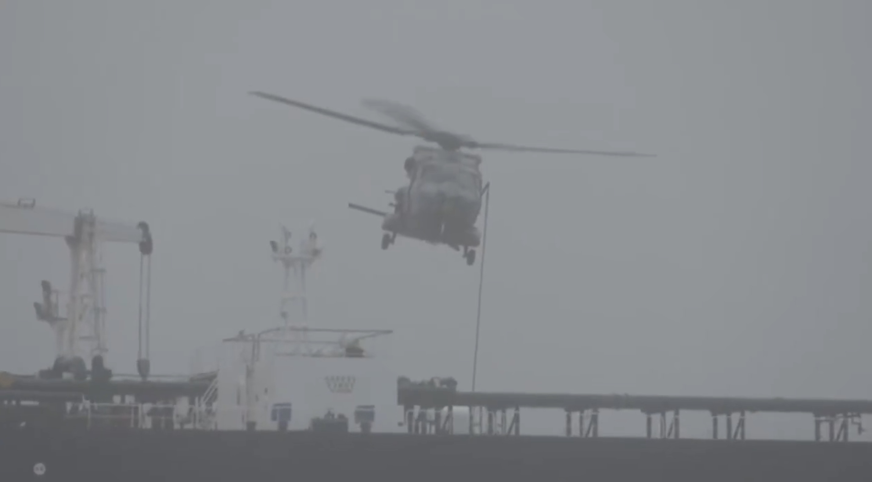 The French Navy intercepted an oil tanker departing from Murmansk, Russia. Photo: Account X President Macron