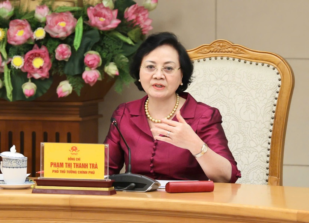 Party Central Committee Secretary, Deputy Prime Minister Pham Thi Thanh Tra requests to complete the food safety management apparatus in the direction of a single focal point. Photo: VGP