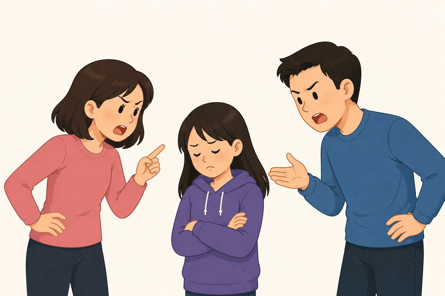 Conflict between children and parents due to generational differences. Graphics: Viet Bac
