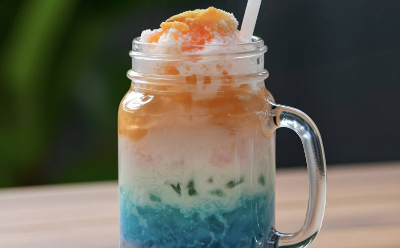 The combination of light fragrant tea, fresh fruit and chewy pearls creates an attractive cooling drink for summer days. Photo: Thuy Duong
