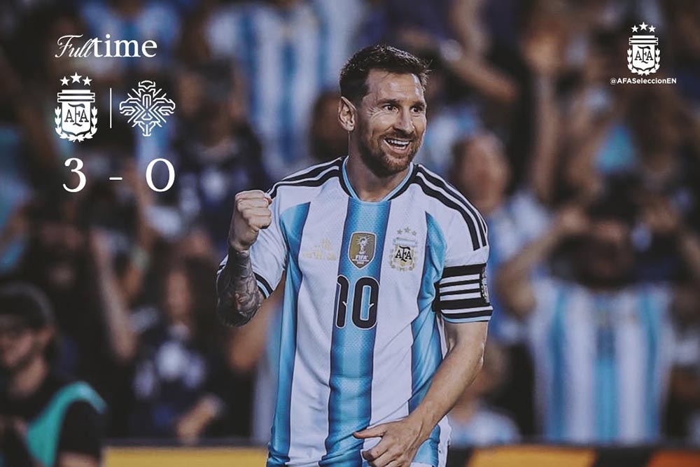 Messi brille lors de la victoire 3-0 de l'Argentine contre l'Islande. Photo: AFA