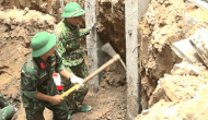 4 sets of martyrs' remains and many artifacts discovered while building a hospital. Photo: Xuan Dien