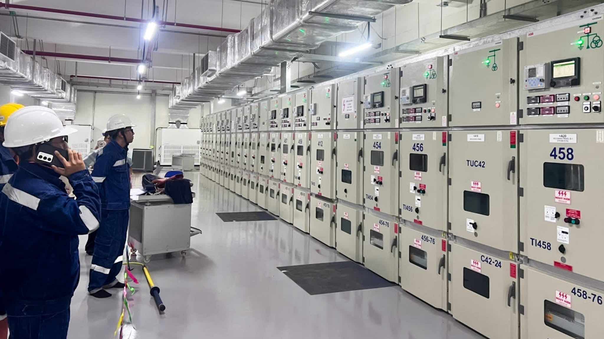Sân bay Long Thành đóng điện thành công đảm bảo cung cấp điện liên tục an toàn cho các công tác vận hành thử nghiệm, khai thác đồng bộ các hệ thống hạ tầng kỹ thuật của toàn bộ dự án. Ảnh: ACV