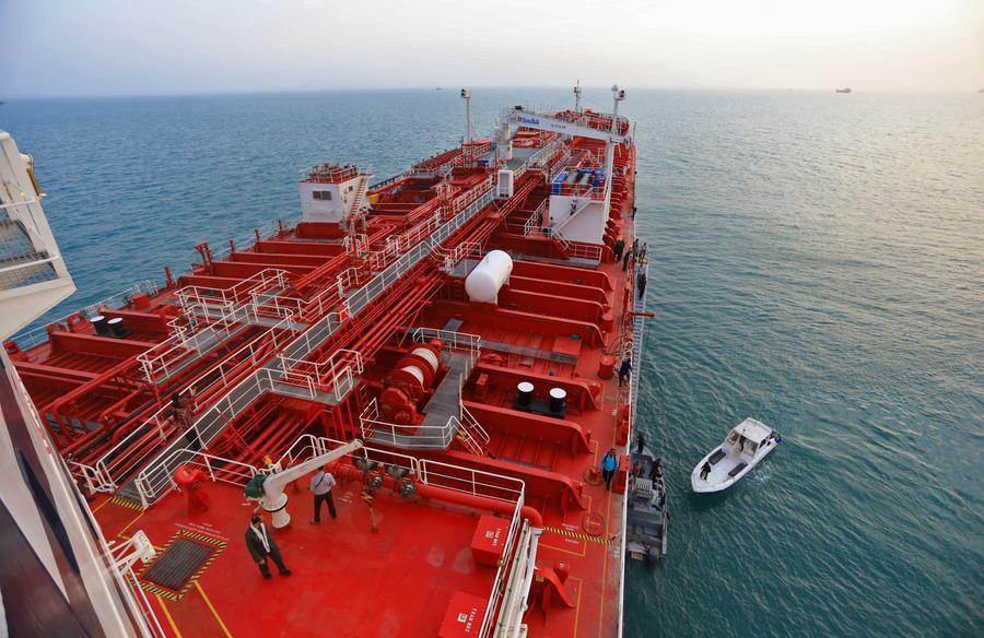 A cargo ship near the Strait of Hormuz. Photo: Xinhua