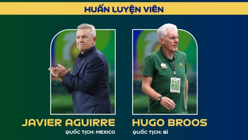 Javier Aguirre (tuyển Mexico) sẽ tái đấu với Hugo Broos sau đúng 40 năm. Ảnh đồ họa: Dương Anh