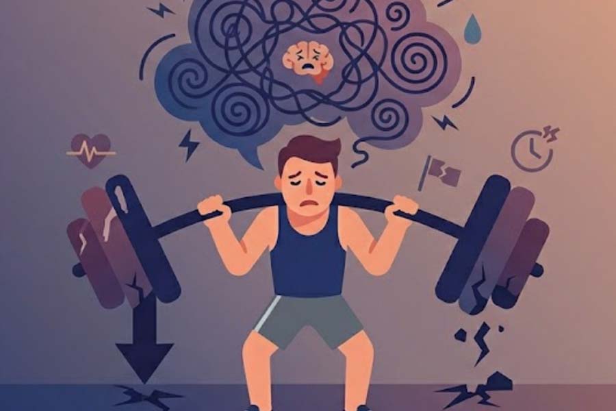 Exercise mistakes can affect mental health. Graphics: Thien Nhan