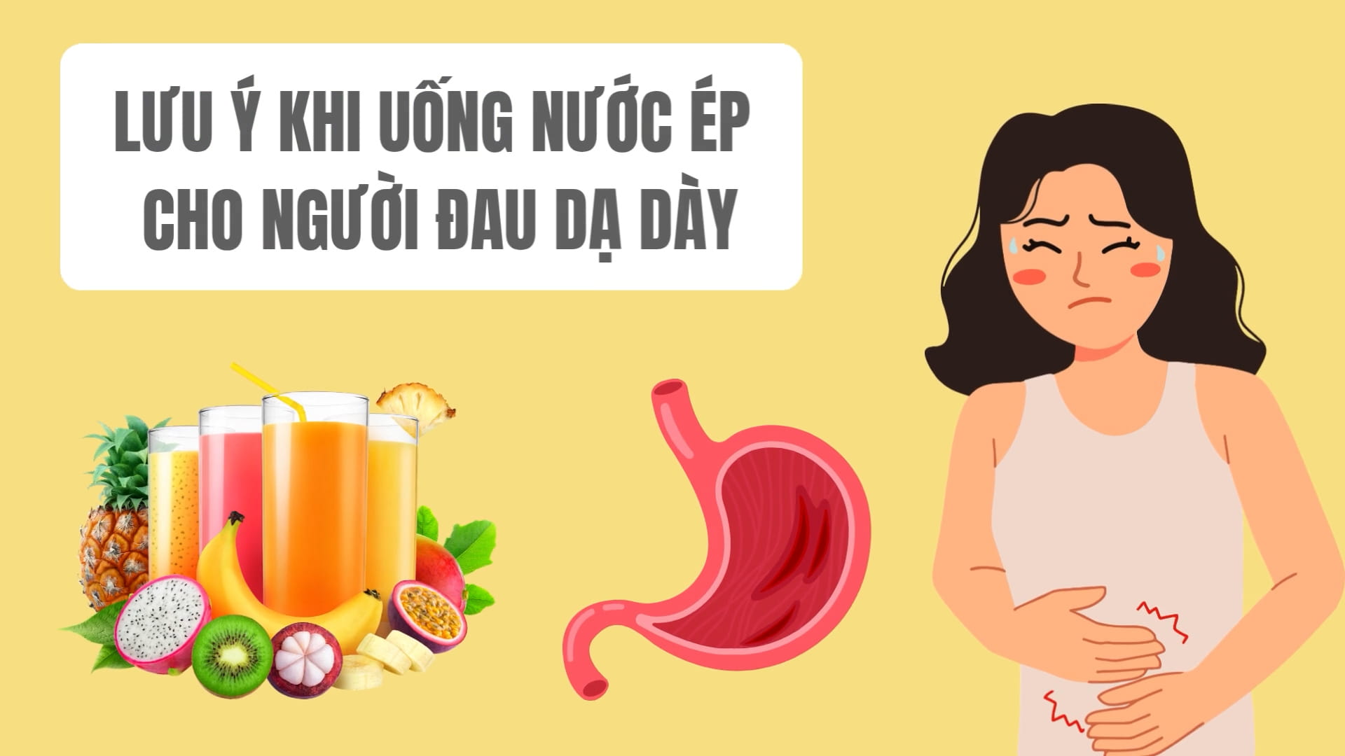 Notes when drinking juice for people with stomach pain