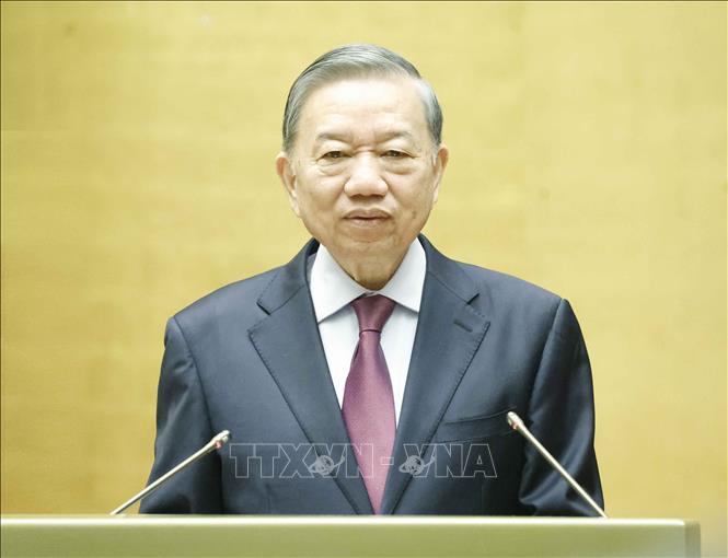 General Secretary and President To Lam delivers a directive speech at the Conference. Photo: Thong Nhat/ VNA