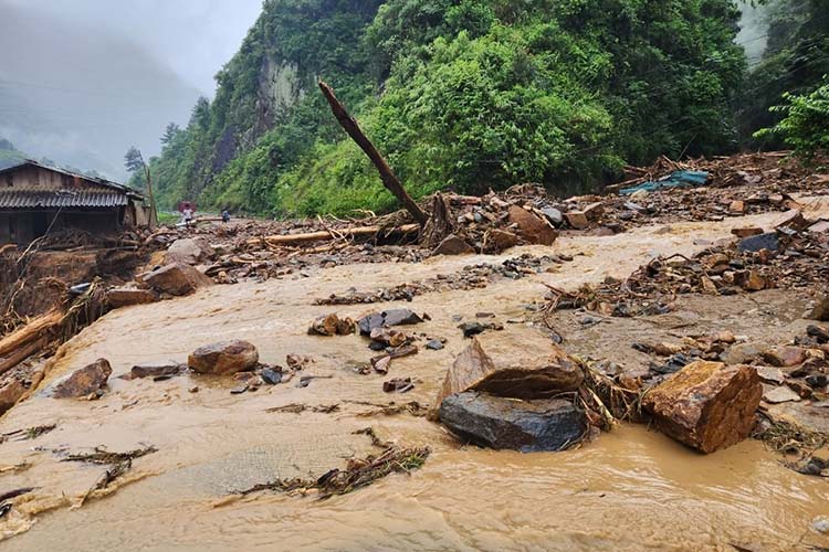 Landslide in Pac Ta commune, Lai Chau province. Photo: Pac Ta commune provided
