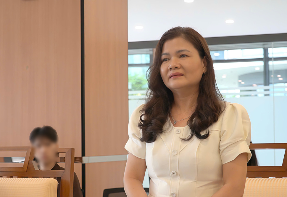 Bà Phạm Thị Ngọc Quyên - Phó Giám đốc Sở Khoa học và Công nghệ Đà Nẵng chia sẻ tại buổi gặp mặt. Ảnh: Hạo Thiên