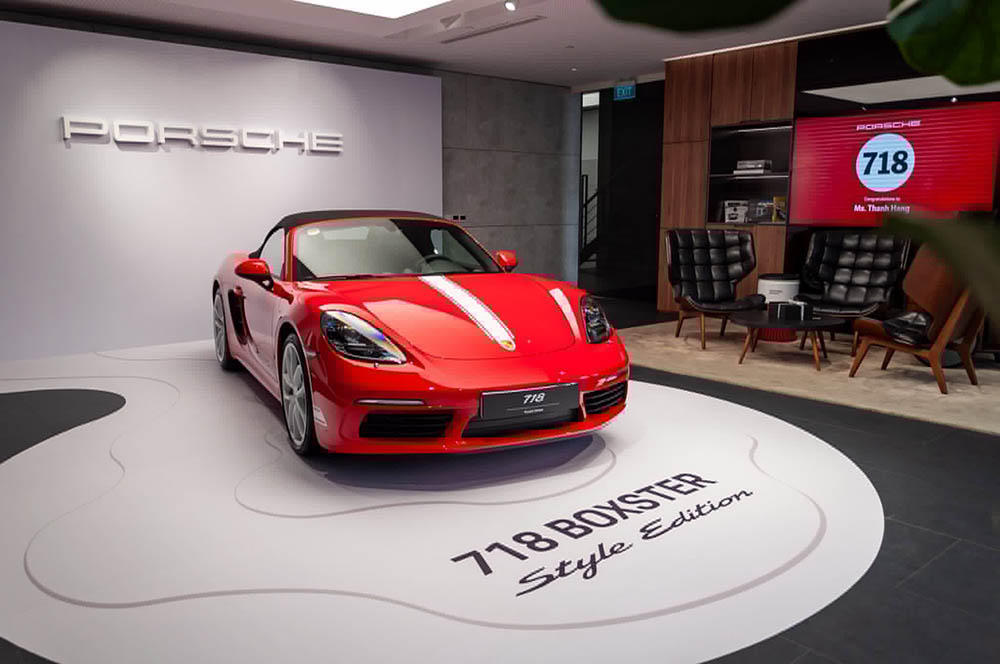Porsche 718 Boxster Style Edition has a sporty convertible design and many personalized details. Photo: Porsche