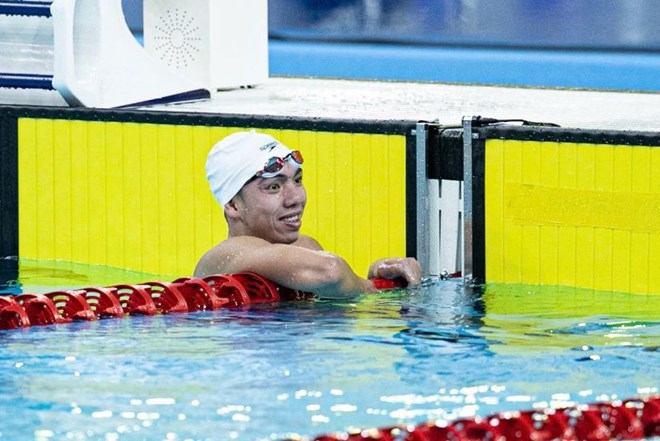 El nadador Nguyen Huy Hoang. Foto: Minh Dan