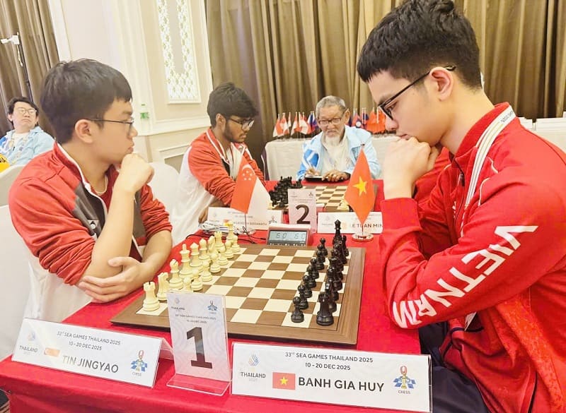 Se espera que el ajedrecista Bành Gia Huy participe en el Campeonato Nacional de Ajedrez por Equipos 2026. Foto: Bùi Vinh