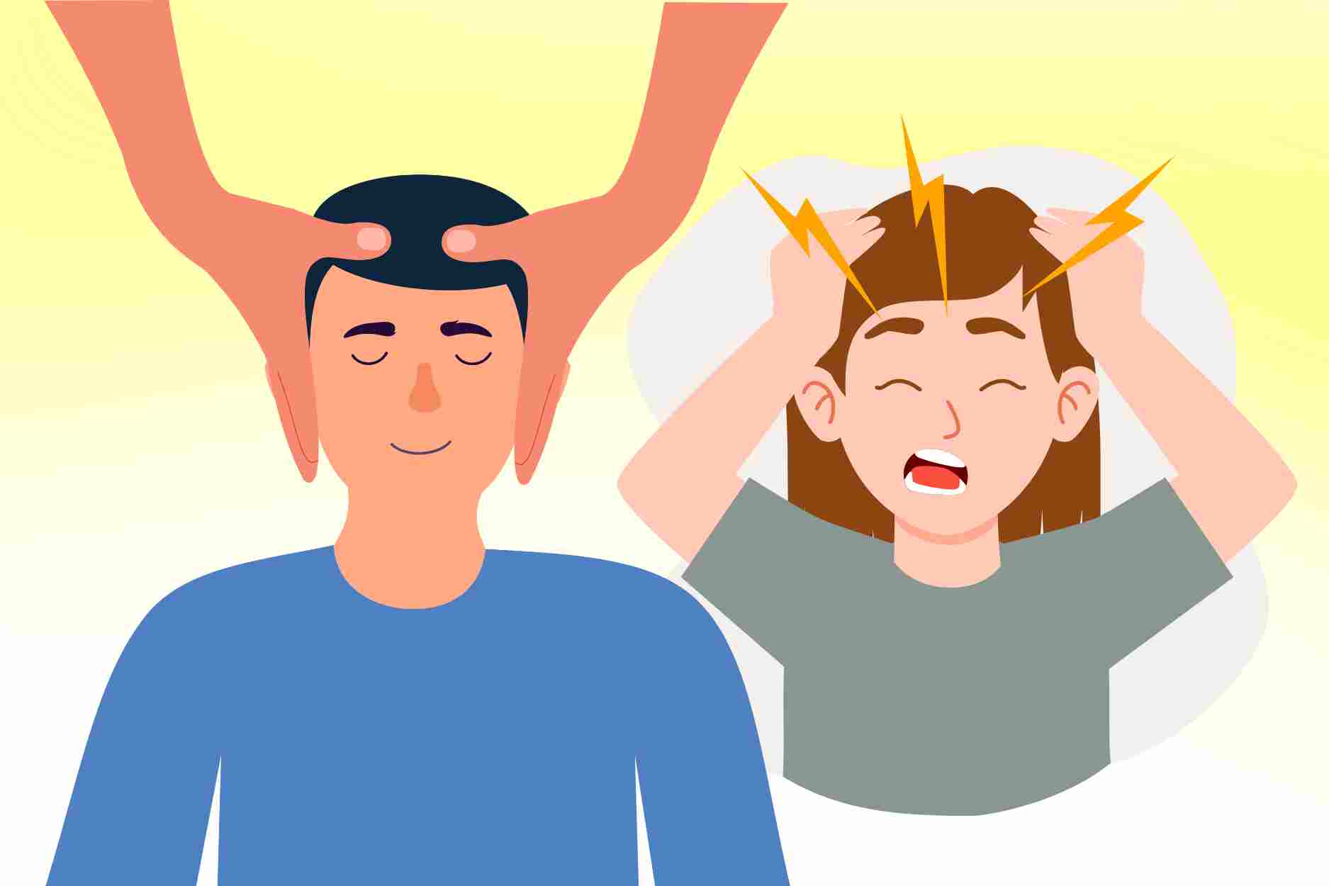 Massage tips to help reduce headaches and headaches after waking up from midday nap
