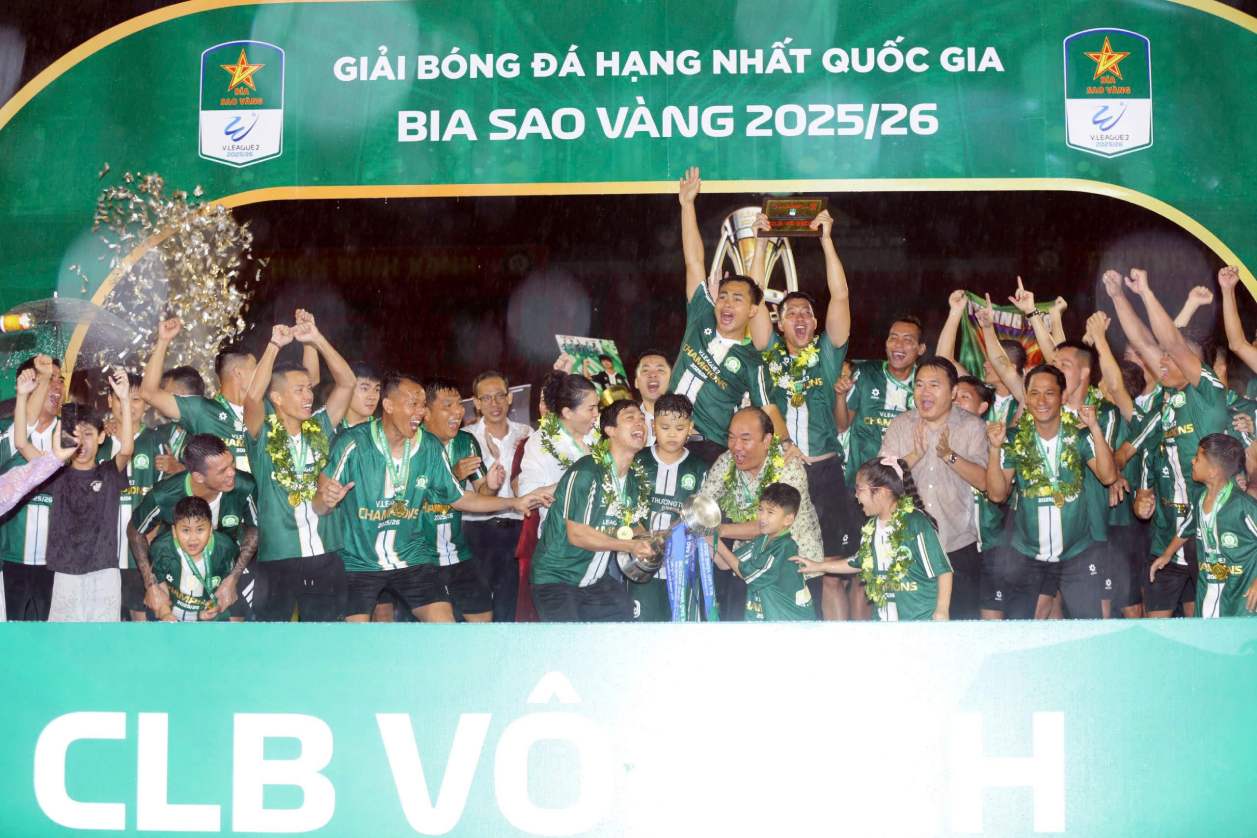 Truong Tuoi Dong Nai wins the First Division League 2025-2026. Photo: Thanh Vu