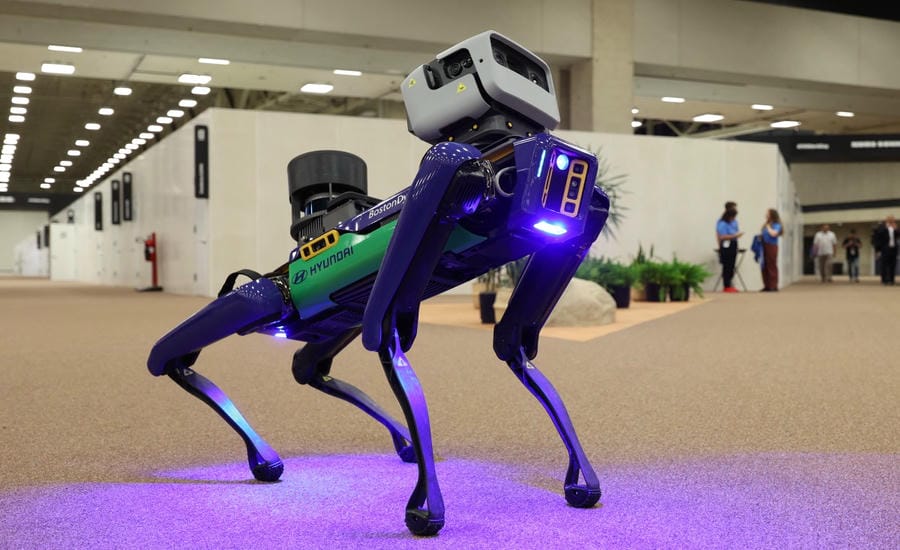 Một chú chó robot được sử dụng tại World Cup 2026. Ảnh: AFP