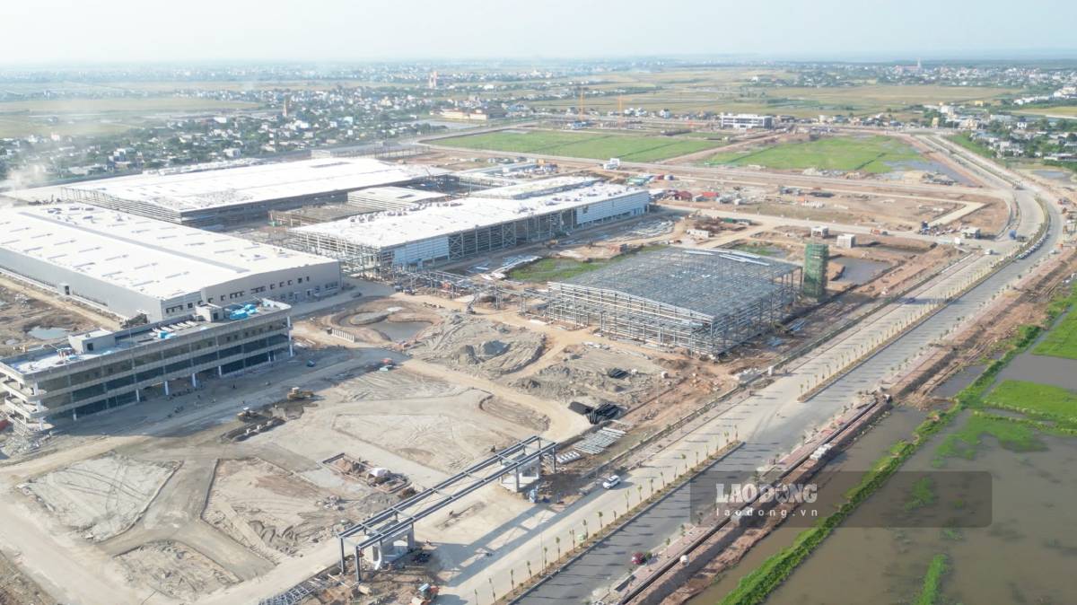 Overview of Hung Phu Industrial Park in Hung Phu commune, Hung Yen province. Photo: Luong Ha