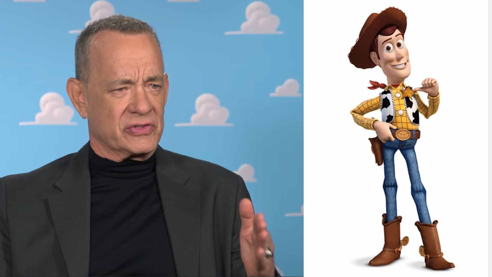 Tom Hank opposes Oscar having a separate award for voice acting. Photo cut from video/Producer