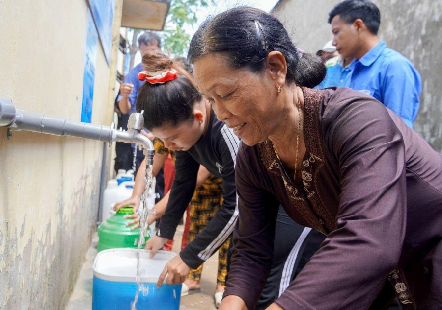 Clean water contributes to improving the quality of life and protecting people's health. Photo: Phuong Anh