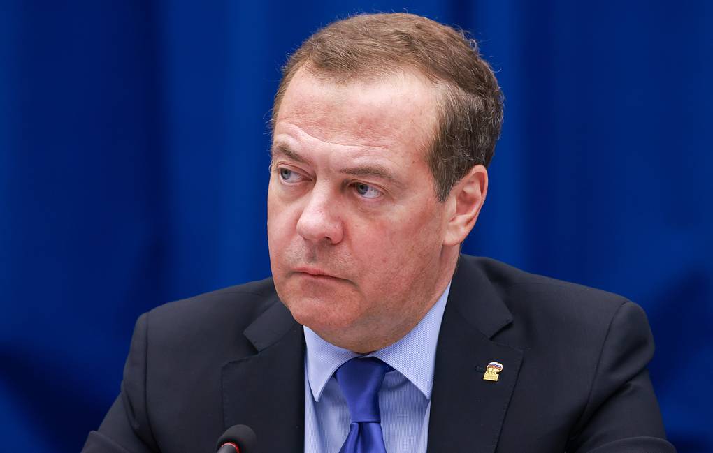 Mr. Medvedev said that "unprecedented external pressure" is one of the major challenges of the present era. Photo: TASS