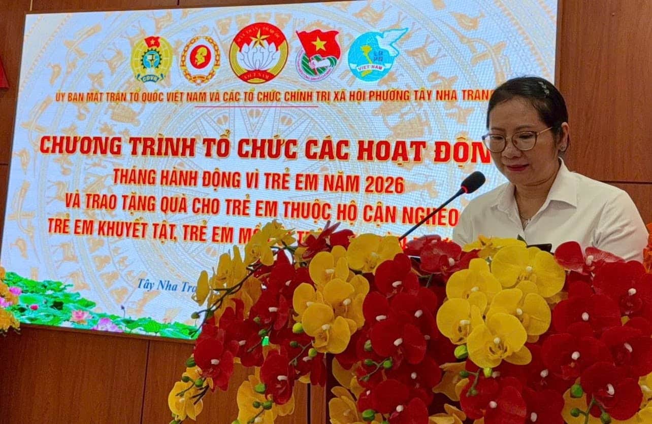 Nha Trang West Ward organizes a series of activities to respond to the Action Month for Children. Photo: Kien Cuong