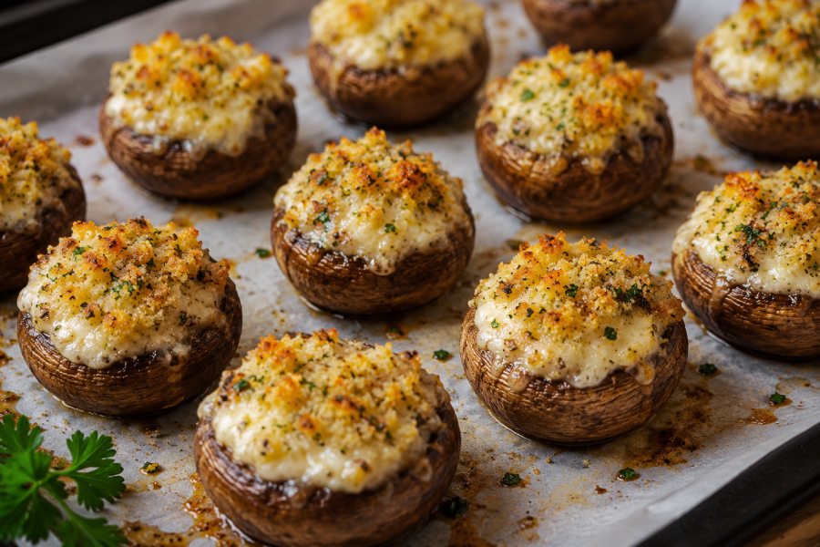 CHAMPIGNONS FARCIS AU FROMAGE