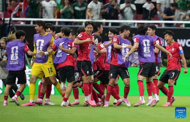 South Korea in the victory over the Czech Republic. Photo: Xinhua