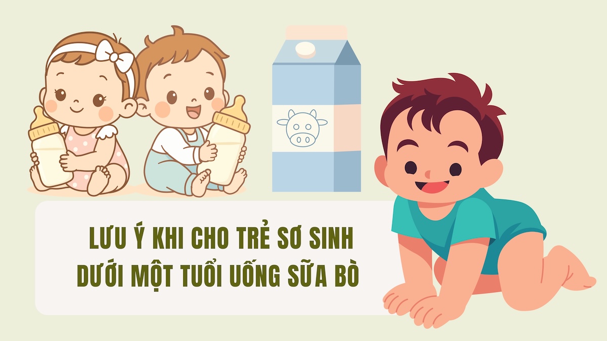 Notes when giving cow's milk to infants under one year old