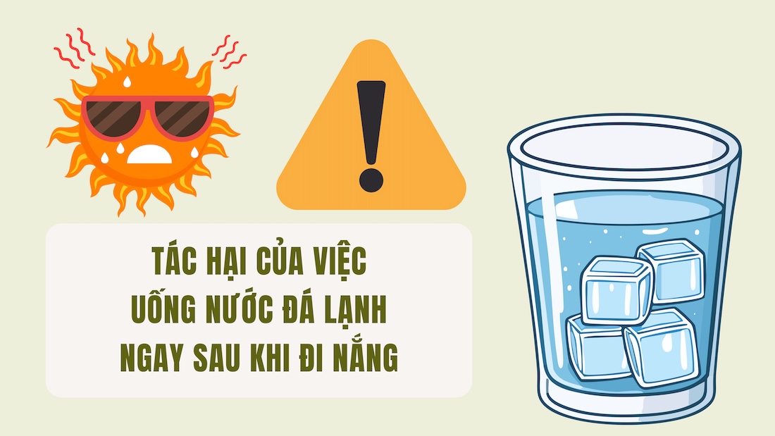 Harms of drinking iced water immediately after sunbathing