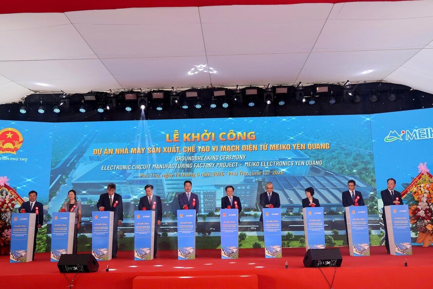 The high-tech industrial project at Yen Quang Industrial Park has officially started construction. Photo: Phu Tho Provincial People's Committee