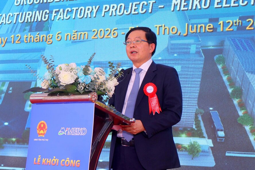 Phó Thủ tướng Hồ Quốc Dũng phát biểu tại buổi lễ. Ảnh: UBND tỉnh Phú Thọ