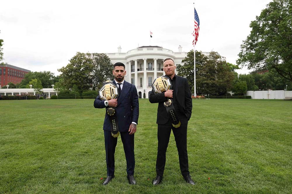 UFC Freedom 250 is the first time an octagon has been erected on the White House grounds. Photo: UFC