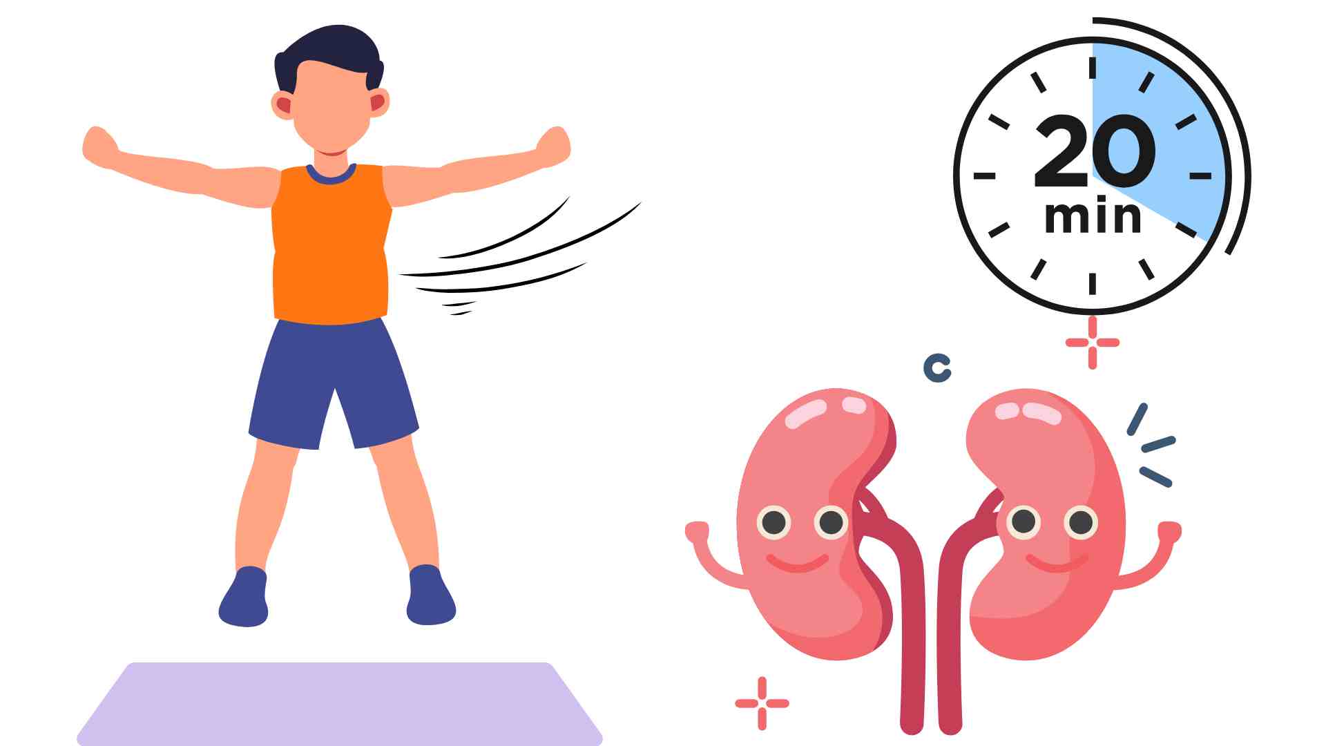 Regular aerobic exercise helps reduce the burden on the kidneys. Graphics: Ha May