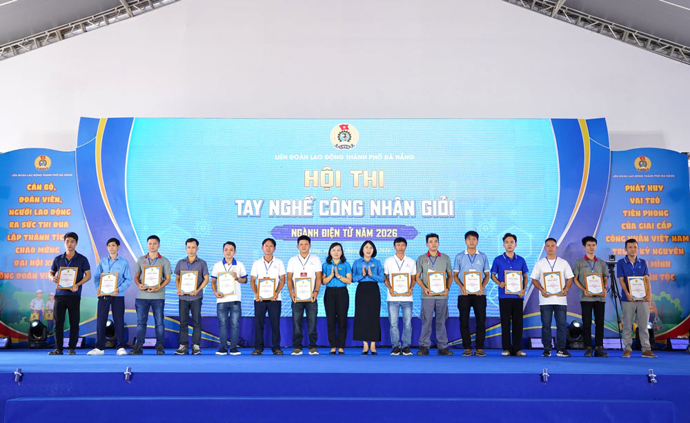 Công đoàn Đà Nẵng tổ chức hội thi tay nghề giỏi tại Tháng Công nhân 2026. Ảnh: Tường Minh