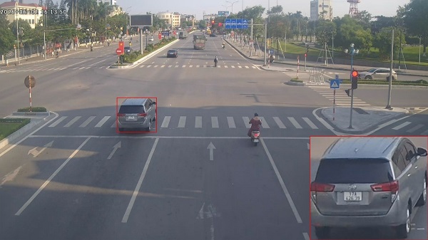 Car owner fined remotely in Hung Yen. Photo: Hung Yen Traffic Police