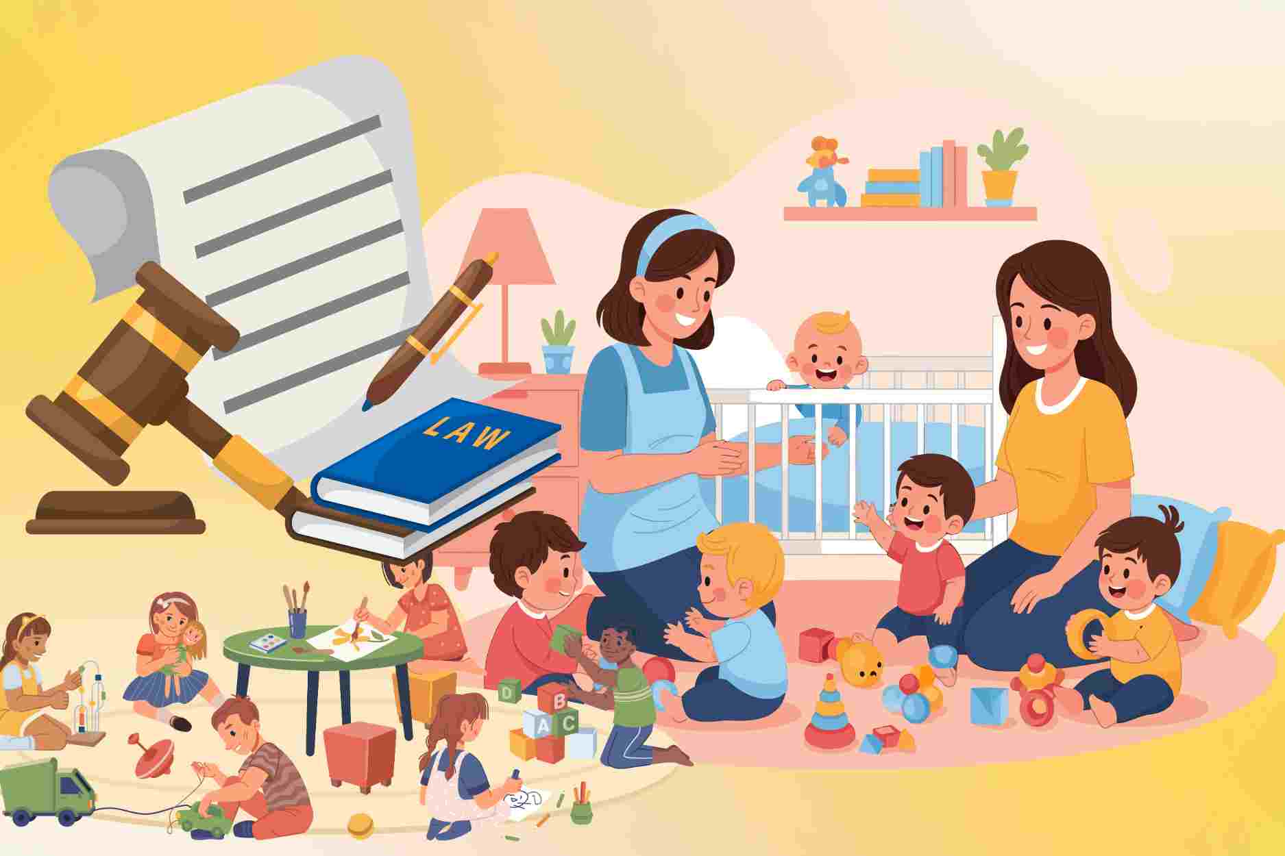 Conditions for enjoying policies for children in semi-boarding nurseries