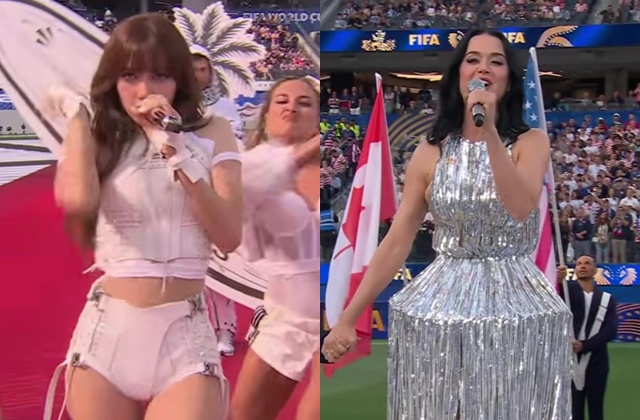 Lisa (Blackpink) và Katy Perry gây ấn tượng với màn trình diễn tại lễ khai mạc World Cup 2026. Ảnh cắt từ video
